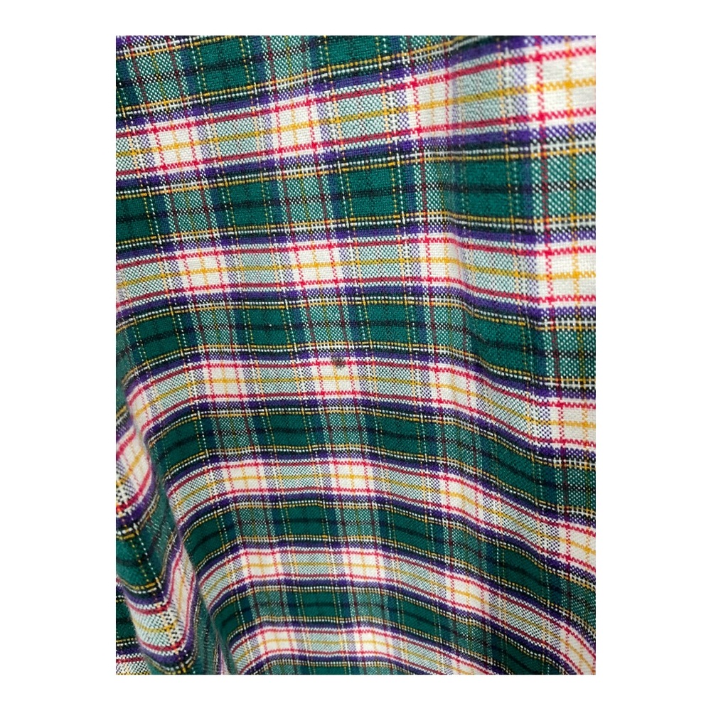 Ralph Lauren Cotton Button Down Long Sleeve Plaid Brushed Shirt - Picture 13 of 16